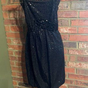 Beaded Black Party Dress